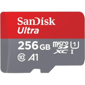 Model Name: ‎SanDisk Ultra microSDXC UHS-I card Flash Memory Type : Micro SDXC Memory Storage Capacity: 256 GB Compatible Devices : SanDisk MobileMate USB 3.0 microSD Card Reade
